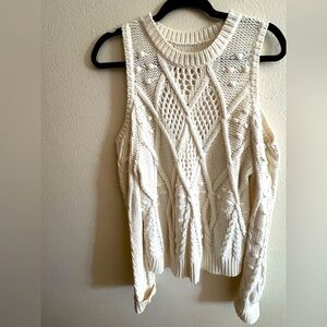 Lucky Brand Cream Cable Knit Sweater